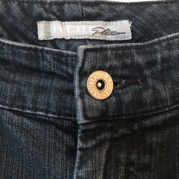 Chico's Platinum Jeans Size 2 (Chicos sz 00) stretch, short, flair - Picture 4 of 10